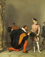 Don Pedro of Toledo Kissing Henry IV's Sword, 1819. Creator: Ingres, Jean Auguste Dominique (1780-1867).