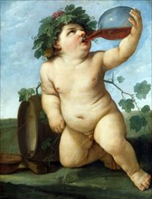 Drinking Bacchus Boy, c.1623. Creator: Reni, Guido (1575-1642).