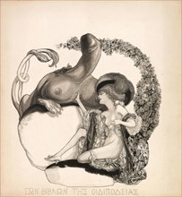 Erotic illustration, c. 1912. Creator: Bayros, Franz von (1866-1924).