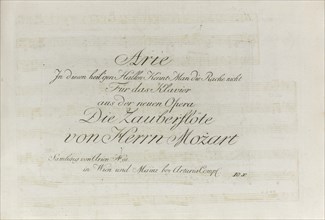 First Artaria edition of Die Zauberflöte by W.A. Mozart, 1791-1792. Creator: Mozart, Wolfgang Amadeus (1756-1791).