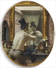 Frenchman getting ready for the bal populaire, 1863. Creator: Chistyakov, Pavel Petrovich (1832-1919).