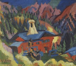House on the Stafelalp, 1918-1919. Creator: Kirchner, Ernst Ludwig (1880-1938).