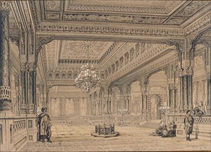 Interior of the Ciragan Palace in Istanbul, 1872. Creator: Preziosi, Amedeo (1816-1882).