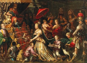 King Solomon Receiving the Queen of Sheba, ca 1640-1645. Creator: Kessler, Stephan (1622-1700).