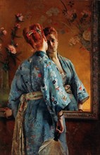 La Parisienne japonaise, ca 1871-1874. Creator: Stevens, Alfred (1823-1906).