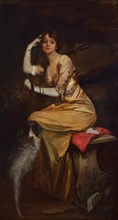Lady in yellow. Creator: Selvatico, Lino (1872-1924).