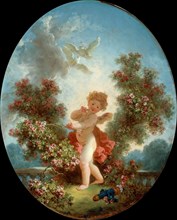 L'Amour en sentinelle, c. 1780. Creator: Fragonard, Jean Honoré (1732-1806).