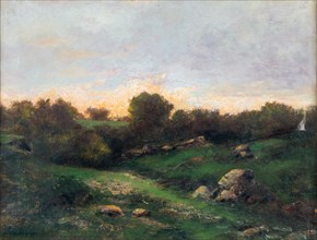 Landscape at Barbizon, First half of the 19th cent.. Creator: Daubigny, Charles-François (1817-1878).