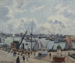 L'Anse des Pilotes, Le Havre, matin, soleil, marée montante, 1903. Creator: Pissarro, Camille (1830-1903).