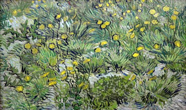 Les pissenlits (Dandelions), 1889. Creator: Gogh, Vincent, van (1853-1890).