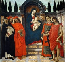 Madonna and Child with Saints (Pala del Trebbio), c. 1490-1499. Creator: Botticelli, Sandro (1445-1510).