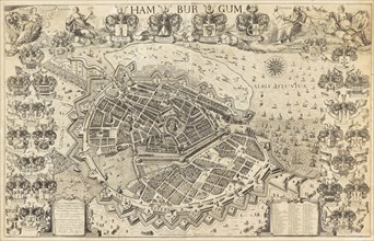Map of Hamburg, 1644. Creator: Pietersen (Petersen), Arent (Arnoldus) (active 1644-1647).