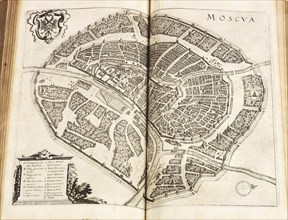 Map of Moscow. From: Newe Archontologia cosmica by Johann Ludwig Gottfried, 1646. Creator: Merian, Matthäus, the Elder (1593-1650).