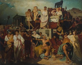 Marc Antony's Oration at Caesar's Funeral. Creator: Court, Joseph-Désiré (1797-1865).