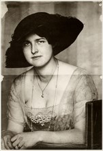 Mary with a dark hat, 1915. Creator: Stuck, Franz, Ritter von (1863-1928).