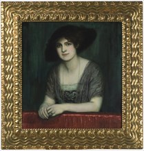 Mary with a dark hat, c. 1916. Creator: Stuck, Franz, Ritter von (1863-1928).