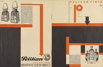Merz 11 Pelican Ink advertisement, 1924. Creator: Schwitters, Kurt (1887-1948).