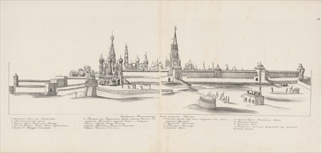 Moscow Kremlin seen from the East, 1661-1662. Creator: Meierberg (Meyerberg), Augustin, von (1612-1688).