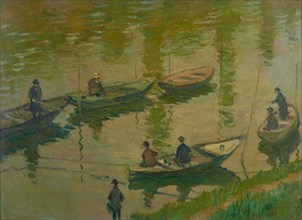 Pêcheurs sur la Seine à Poissy (Fishermen on the Seine at Poissy), 1882. Creator: Monet, Claude (1840-1926).