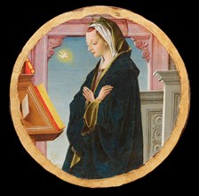 Polittico Griffoni: Virgin Annunciate, ca 1472-1473. Creator: Francesco del Cossa (1436-1478).