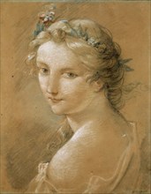 Portrait of a Young Woman. Creator: Natoire, Charles Joseph (1700-1777).