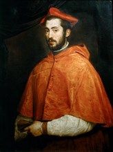 Portrait of Cardinal Alessandro Farnese, 1545-1546. Creator: Titian (1488-1576).