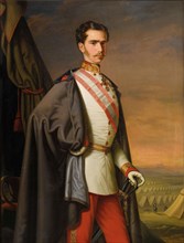 Portrait of Emperor Franz Joseph I of Austria, 1856. Creator: Lemmermayer, Carl (1817-1865).