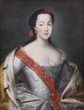 Portrait of Empress Catherine II (1729-1796), 1750s. Creator: Grooth, Georg-Christoph (1716-1749).