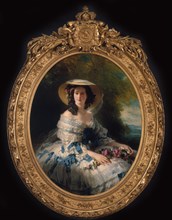 Portrait of Eugénie de Montijo (1826-1920), Empress of the French, 1857. Creator: Winterhalter, Franz Xavier (1805-1873).