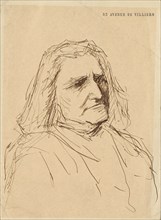Portrait of Franz Liszt (1811-1886), 1880s. Creator: Munkácsy, Mihály (1844-1900).