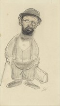 Portrait of Henri de Toulouse-Lautrec. Creator: Rassenfosse, Armand (1862-1934).
