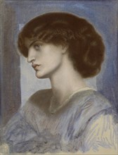 Portrait of Jane Morris, 1868-1874. Creator: Rossetti, Dante Gabriel (1828-1882).