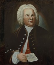 Portrait of Johann Sebastian Bach, Mid of the 18th cen.. Creator: Haussmann, Elias Gottlob (1695-1774).