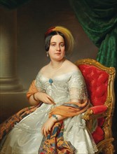 Portrait of Louise von Wertheimstein (1813-1890), née Biedermann, 1845. Creator: Einsle, Anton (1801-1871).