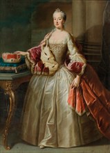 Portrait of Maria Anna of Pfalz-Sulzbach (1722-1790), Princess of Bavaria. Creator: Desmarées, George (1697-1776).