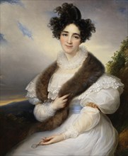 Portrait of Marie-Joséphine-Emilie Lafont-Porcher, c. 1827. Creator: Kinson, François-Joseph (1770-1839).