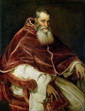 Portrait of Pope Paul III, 1543. Creator: Titian (1488-1576).