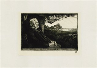Portrait of the Composer Johan Peter Emilius Hartmann (1805-1900), 1897. Creator: Hansen, Hans Nikolaj (1853-1923).