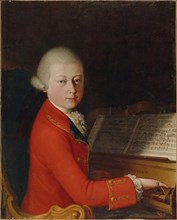 Portrait of Wolfgang Amadeus Mozart (1756-1791) at the Age of 13 in Verona, 1770. Creator: Cignaroli, Giambettino (1706-1770).