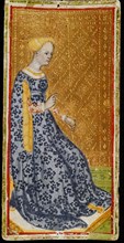 Queen of Wands. Tarot card, 1441-1444. Creator: Bembo, Bonifacio (c. 1420-c. 1480).