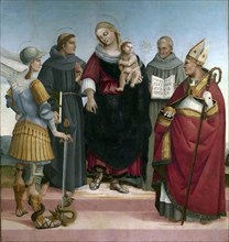 Sacra conversazione, ca 1510-1515. Creator: Signorelli, Luca (ca 1441-1523).