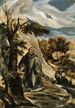 Saint Francis of Assisi Receiving the Stigmata, ca 1565-1570. Creator: El Greco, Dominico (1541-1614).