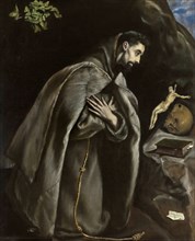 Saint Francis praying, ca 1585. Creator: El Greco, Dominico (1541-1614).