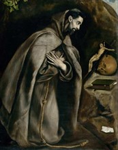 Saint Francis praying, ca 1596-1600. Creator: El Greco, Dominico (1541-1614).