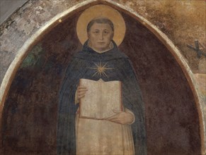 Saint Thomas Aquinas with the "Summa Theologica", 1441-1442. Creator: Angelico, Fra Giovanni, da Fiesole (ca. 1400-1455).