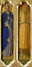 Saints Louis of Toulouse und Mary of Egypt (From the Perugia Altarpiece), ca 1437. Creator: Angelico, Fra Giovanni, da Fiesole (ca. 1400-1455).