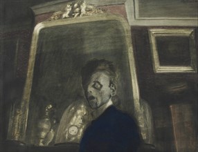 Self-Portrait Before the Mirror, 1908. Creator: Spilliaert, Léon (1881-1946).