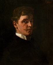 Self-Portrait, 1876-1877. Creator: Trübner, Heinrich Wilhelm (1851-1917).