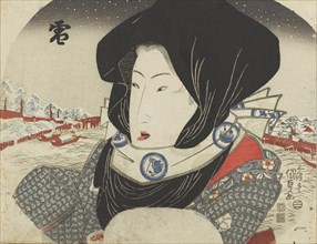 Snow, from the Series Snow, Moon and Flowers. Creator: Kunisada (Toyokuni III), Utagawa (1786-1865).