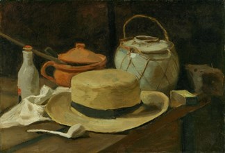 Still Life with Yellow Straw Hat, 1881. Creator: Gogh, Vincent, van (1853-1890).